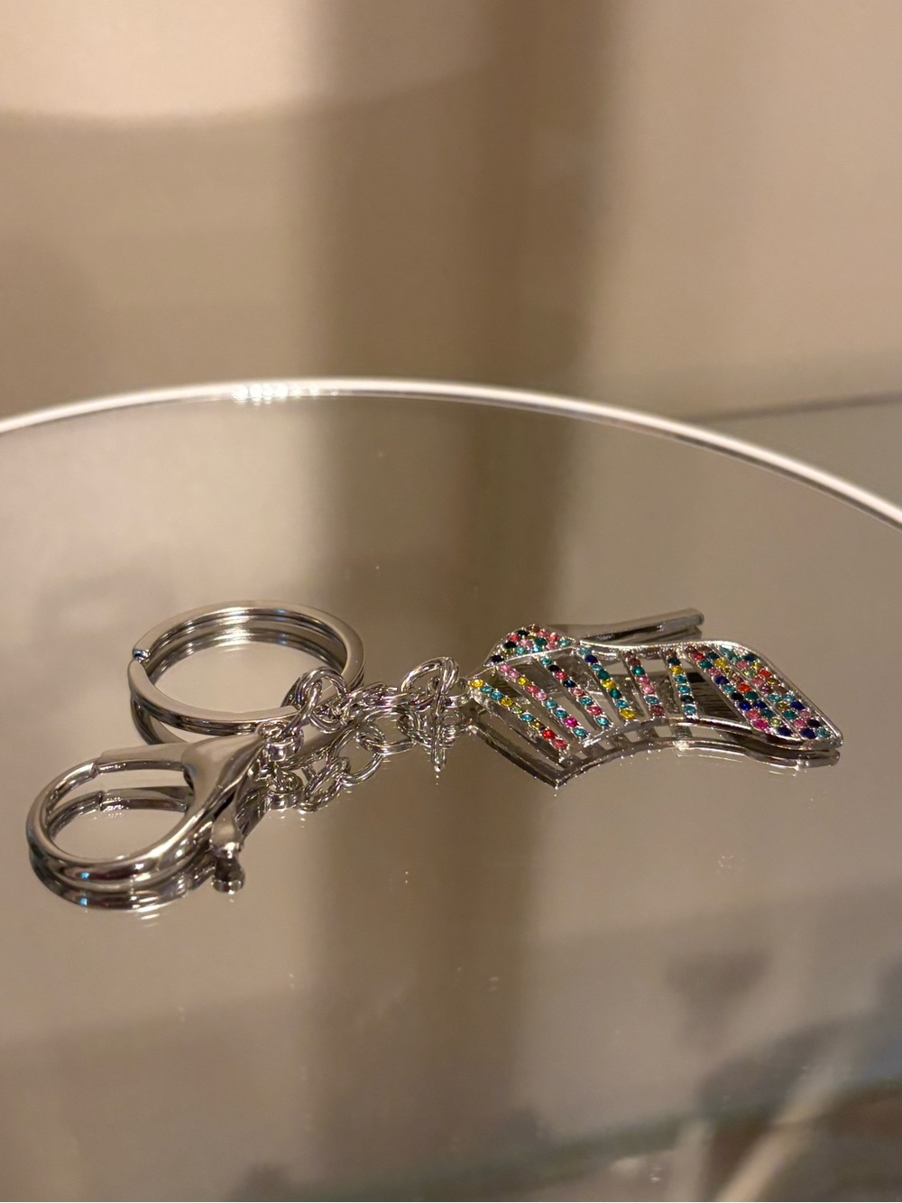 Rhinestone Stiletto Keychain - Multicolor - Picture 2 of 2